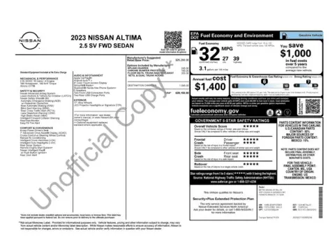 Another view of 2023 Nissan Altima 2.5 SV for sale in Tulsa, OK at Jim Norton T-Town Chevrolet