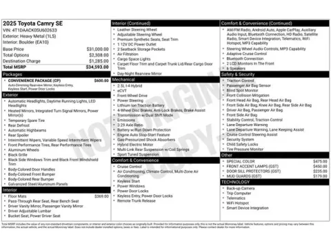 Another view of 2025 Toyota Camry for sale in Tulsa, OK at Jim Norton T-Town Chevrolet