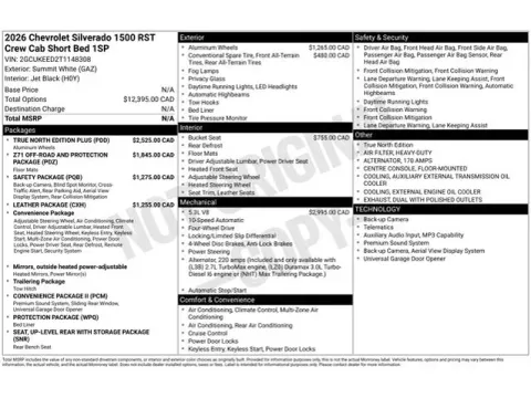 Photos of 2026 Chevrolet Silverado 1500 RST for sale in Tulsa, OK at Jim Norton T-Town Chevrolet