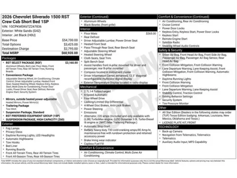 Photos of 2026 Chevrolet Silverado 1500 RST for sale in Tulsa, OK at Jim Norton T-Town Chevrolet