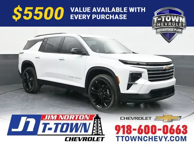 White 2026 Chevrolet Traverse LT for sale in Tulsa, OK