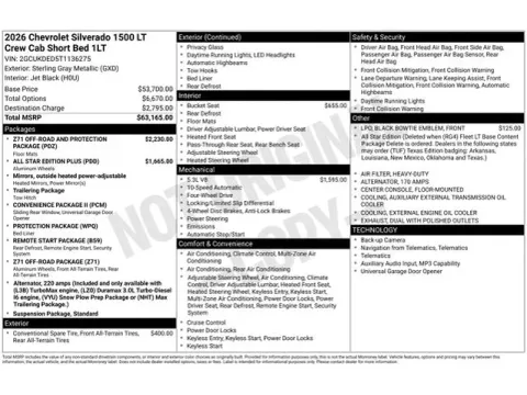 Photos of 2026 Chevrolet Silverado 1500 LT for sale in Tulsa, OK at Jim Norton T-Town Chevrolet