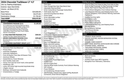 Photos of 2026 Chevrolet TrailBlazer LT for sale in Tulsa, OK at Jim Norton T-Town Chevrolet