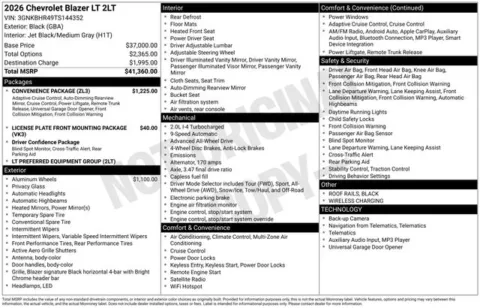 Photos of 2026 Chevrolet Blazer LT for sale in Tulsa, OK at Jim Norton T-Town Chevrolet