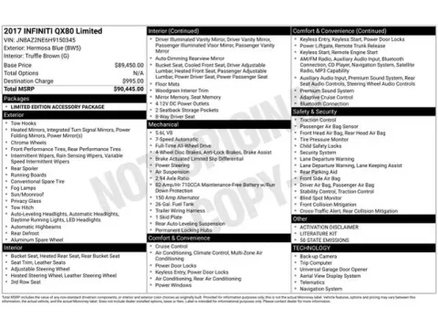 Another view of 2017 INFINITI QX80 Limited for sale in Tulsa, OK at Jim Norton T-Town Chevrolet