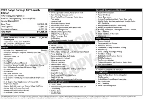 Another view of 2023 Dodge Durango SXT for sale in Tulsa, OK at Jim Norton T-Town Chevrolet