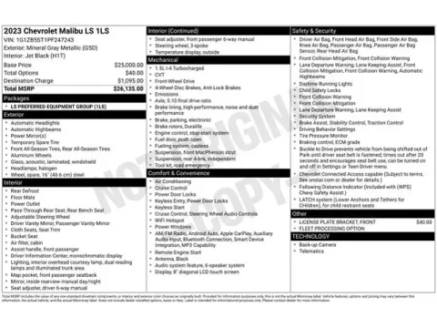 Another view of 2023 Chevrolet Malibu LS for sale in Tulsa, OK at Jim Norton T-Town Chevrolet