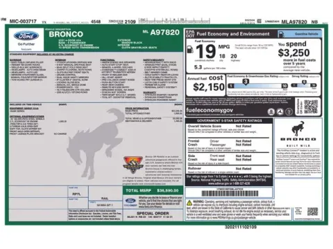 Another view of 2021 Ford Bronco for sale in Tulsa, OK at Jim Norton T-Town Chevrolet