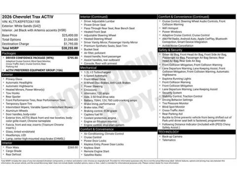 Photos of 2026 Chevrolet Trax ACTIV for sale in Tulsa, OK at Jim Norton T-Town Chevrolet