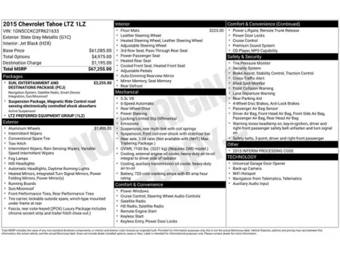 Another view of 2015 Chevrolet Tahoe LTZ for sale in Tulsa, OK at Jim Norton T-Town Chevrolet