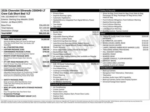 Photos of 2026 Chevrolet Silverado 2500HD LT for sale in Tulsa, OK at Jim Norton T-Town Chevrolet