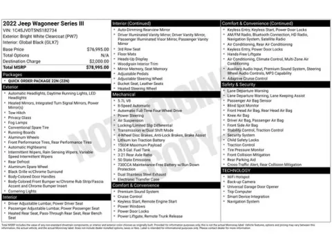 Photos of 2022 Jeep Wagoneer Series III for sale in Tulsa, OK at Jim Norton T-Town Chevrolet