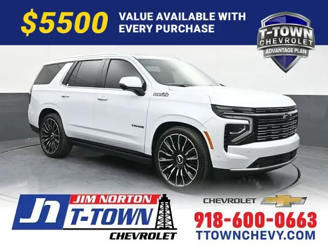 White 2026 Chevrolet Tahoe High Country for sale in Tulsa, OK