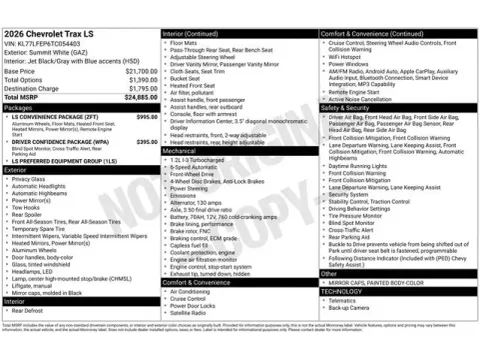 Photos of 2026 Chevrolet Trax LS for sale in Tulsa, OK at Jim Norton T-Town Chevrolet