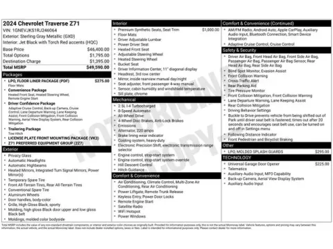 Another view of 2024 Chevrolet Traverse Z71 for sale in Tulsa, OK at Jim Norton T-Town Chevrolet