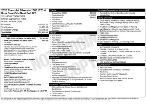 Photos of 2026 Chevrolet Silverado 1500 LT Trail Boss for sale in Tulsa, OK at Jim Norton T-Town Chevrolet