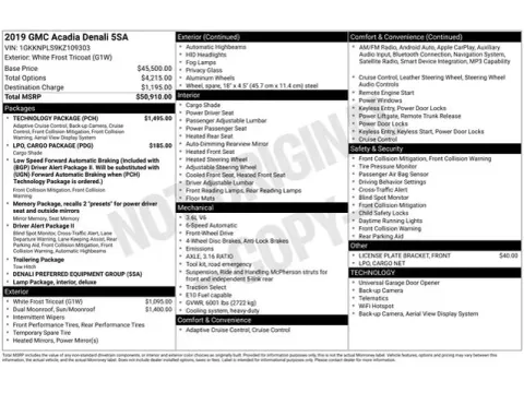 Another view of 2019 GMC Acadia Denali for sale in Tulsa, OK at Jim Norton T-Town Chevrolet