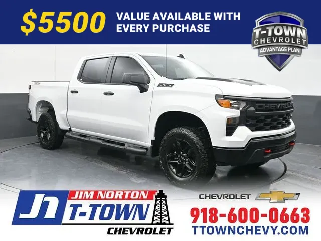 White 2026 Chevrolet Silverado 1500 Custom Trail Boss for sale in Tulsa, OK