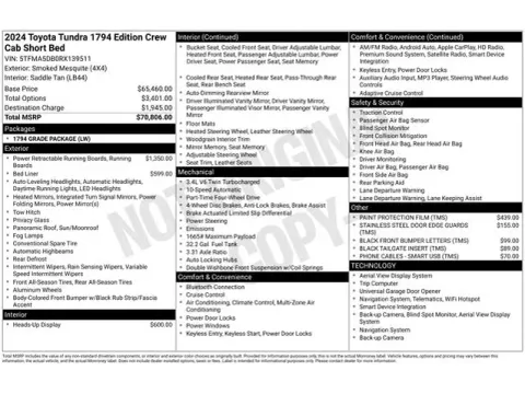 Another view of 2024 Toyota Tundra 1794 for sale in Tulsa, OK at Jim Norton T-Town Chevrolet