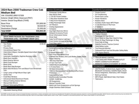 Another view of 2024 Ram 2500 Tradesman for sale in Tulsa, OK at Jim Norton T-Town Chevrolet