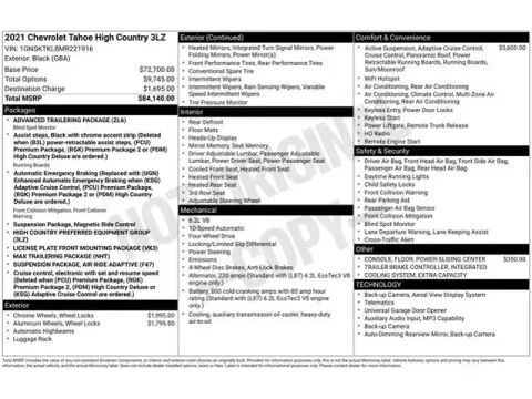 Another view of 2021 Chevrolet Tahoe High Country for sale in Tulsa, OK at Jim Norton T-Town Chevrolet