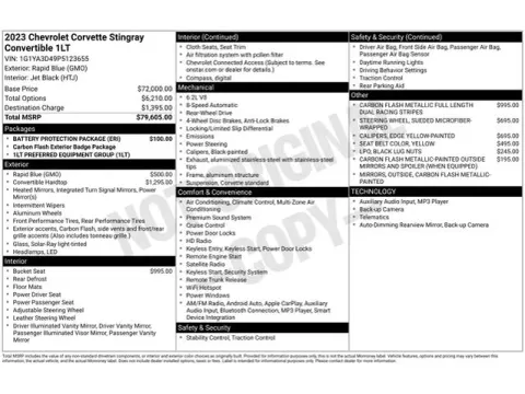Another view of 2023 Chevrolet Corvette Stingray for sale in Tulsa, OK at Jim Norton T-Town Chevrolet