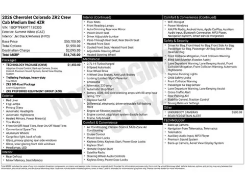 Photos of 2026 Chevrolet Colorado ZR2 for sale in Tulsa, OK at Jim Norton T-Town Chevrolet