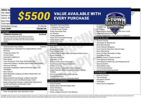 White 2023 Hyundai Santa Fe SEL for sale in Tulsa, OK