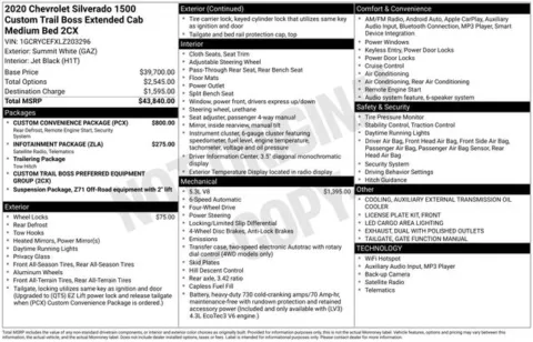 Another view of 2020 Chevrolet Silverado 1500 Custom Trail Boss for sale in Tulsa, OK at Jim Norton T-Town Chevrolet