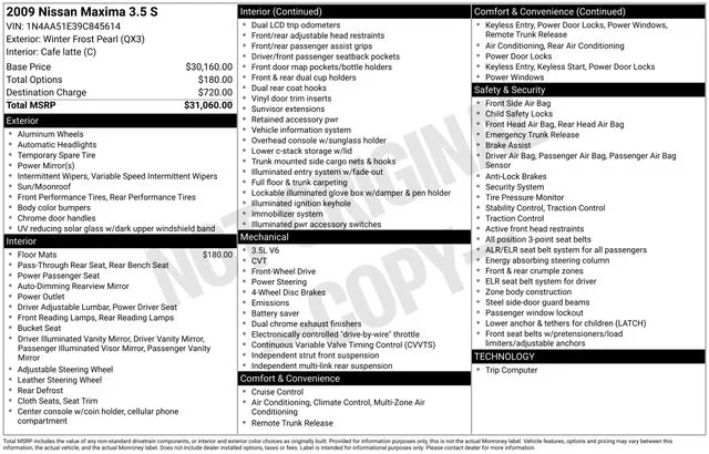 2009 Nissan Maxima 3.5 S for sale in Tulsa, OK