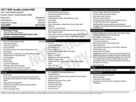 Another view of 2017 GMC Acadia Limited for sale in Tulsa, OK at Jim Norton T-Town Chevrolet