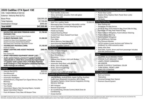 Another view of 2020 Cadillac CT4 Sport for sale in Tulsa, OK at Jim Norton T-Town Chevrolet