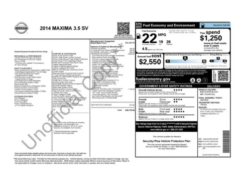 Another view of 2014 Nissan Maxima 3.5 SV for sale in Tulsa, OK at Jim Norton T-Town Chevrolet