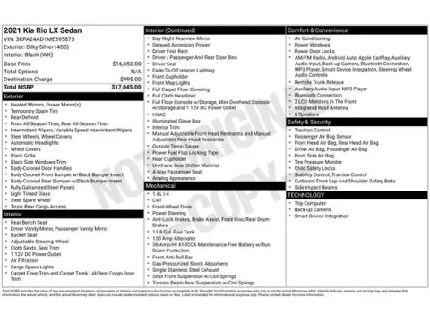 Another view of 2021 Kia Rio LX for sale in Tulsa, OK at Jim Norton T-Town Chevrolet