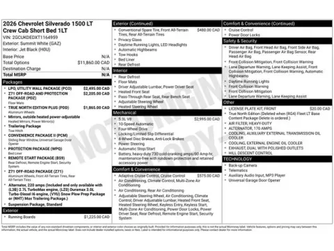 Photos of 2026 Chevrolet Silverado 1500 LT for sale in Tulsa, OK at Jim Norton T-Town Chevrolet