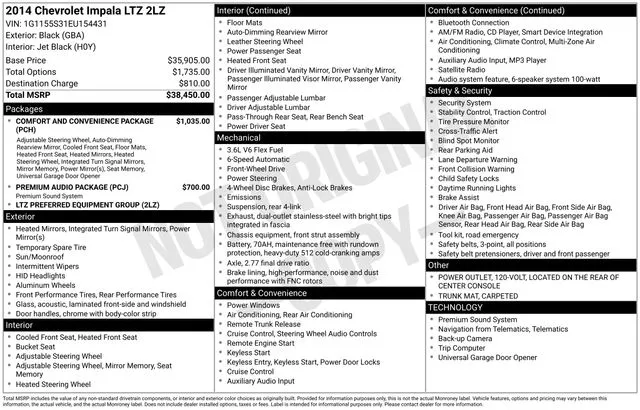 2014 Chevrolet Impala LTZ for sale in Tulsa, OK