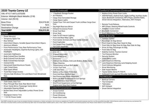 Another view of 2020 Toyota Camry LE for sale in Tulsa, OK at Jim Norton T-Town Chevrolet