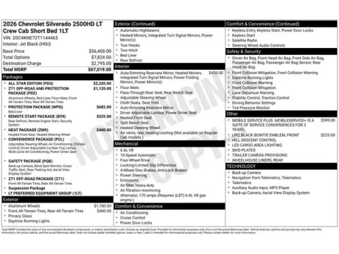 Photos of 2026 Chevrolet Silverado 2500HD LT for sale in Tulsa, OK at Jim Norton T-Town Chevrolet