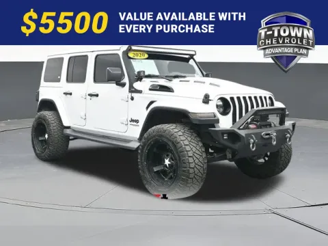 White 2020 Jeep Wrangler Unlimited Sahara for sale in Tulsa, OK