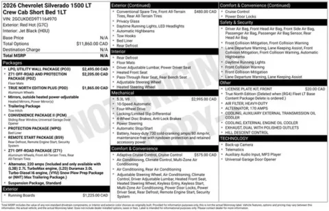 Photos of 2026 Chevrolet Silverado 1500 LT for sale in Tulsa, OK at Jim Norton T-Town Chevrolet