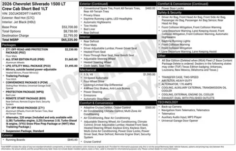 Photos of 2026 Chevrolet Silverado 1500 LT for sale in Tulsa, OK at Jim Norton T-Town Chevrolet