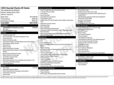 Another view of 2020 Hyundai Elantra SE for sale in Tulsa, OK at Jim Norton T-Town Chevrolet