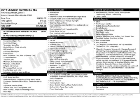 Another view of 2019 Chevrolet Traverse LS for sale in Tulsa, OK at Jim Norton T-Town Chevrolet