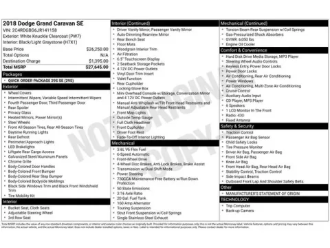 Another view of 2018 Dodge Grand Caravan SE for sale in Tulsa, OK at Jim Norton T-Town Chevrolet