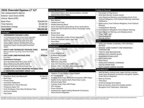 Photos of 2026 Chevrolet Equinox LT for sale in Tulsa, OK at Jim Norton T-Town Chevrolet