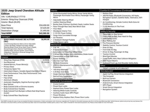 Another view of 2020 Jeep Grand Cherokee Altitude for sale in Tulsa, OK at Jim Norton T-Town Chevrolet