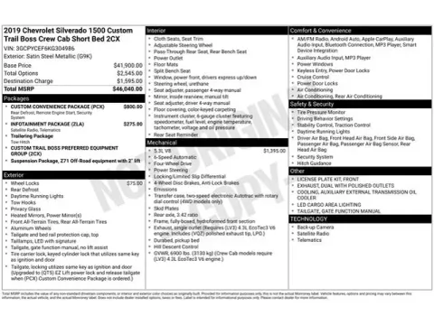 Another view of 2019 Chevrolet Silverado 1500 Custom Trail Boss for sale in Tulsa, OK at Jim Norton T-Town Chevrolet