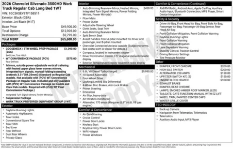 Photos of 2026 Chevrolet Silverado 3500HD Work Truck for sale in Tulsa, OK at Jim Norton T-Town Chevrolet