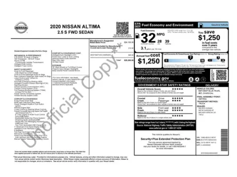 Another view of 2020 Nissan Altima 2.5 S for sale in Tulsa, OK at Jim Norton T-Town Chevrolet