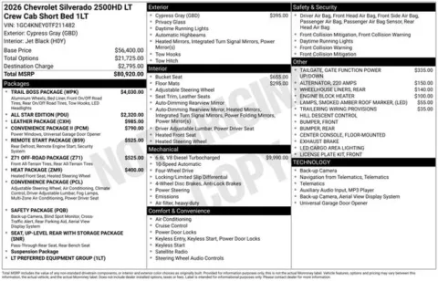 Photos of 2026 Chevrolet Silverado 2500HD LT for sale in Tulsa, OK at Jim Norton T-Town Chevrolet